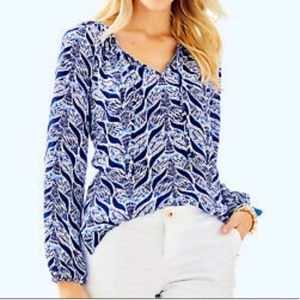 Lilly Pulitzer Willa Top in Mermaids Tail. Size XS